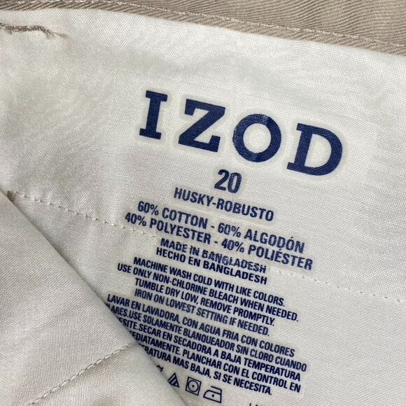 Izod Natural Stretch Husky Robusto Chino Shorts Women's Size 20 Beige New - Picture 8 of 11
